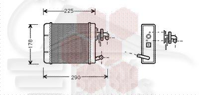 RADIA DE CHAUF TT TYPES 187 X 175 X 40 Pour FIAT PANDA - FT150 01/86→08/03