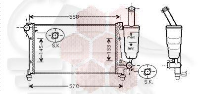 RADIA 1.1/1.2 →10/04 - 500 X 322 X 22 Pour FIAT PANDA - FT151 09/03→09/09