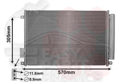 CONDENSEUR TT TYPES 506 X 370 X 12 Pour FIAT PANDA - FT154 03/12→