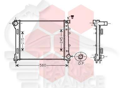 RADIA 0.9I CLIM AUTO - 1.0I 480 X 392 X 16 Pour FIAT PANDA - FT154 03/12→