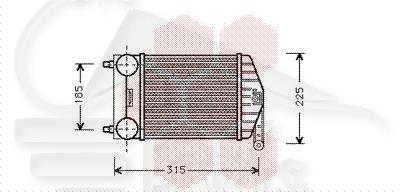 ECHANGEUR 1.7 TD 195 X 200 X 60 Pour FIAT PUNTO 3 PORTES - FT160 11/93→09/99