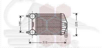 ECHANGEUR 1.7 TD 195 X 200 X 60 Pour FIAT PUNTO 5 PORTES - FT163 11/93→09/99