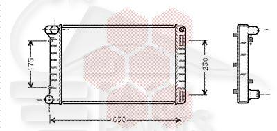 RADIA 1.8 16V - 1.9 D KW44 - 1.9 D/JTD KW59 580 X 306 X 38 Pour FIAT PUNTO 3 PORTES - FT161 10/99→05/03