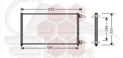 CONDENSEUR 1.2 8V /16V M/MAGNE 560 X 310 X 17 Pour FIAT PUNTO 3 PORTES - FT162 06/03→