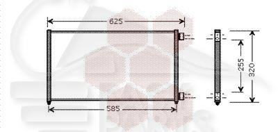 CONDENSEUR 1.2 8V /16V M/MAGNE 560 X 310 X 17 Pour FIAT PUNTO 3 PORTES - FT162 04/03→