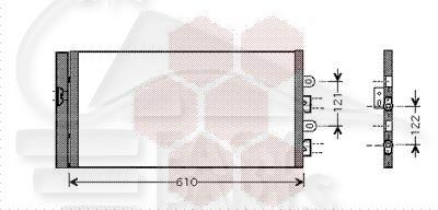 CONDENSEUR 1.2 8V/6V M/VALEO 571 X 315 X 18 Pour FIAT PUNTO 3 PORTES - FT162 04/03→