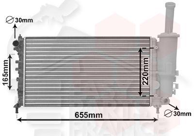 RADIA 1.2 8V/16V M/VALEO 580 X 317 X 18 Pour FIAT PUNTO 3 PORTES - FT162 06/03→