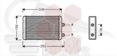 RADIA DE CHAUF TT TYPES A/CLIM 209 X 159 X 42 Pour FIAT PUNTO 5 PORTES - FT165 06/03→