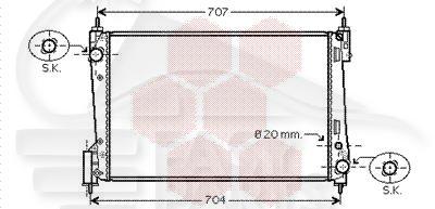 RADIA 1.4I 16V MOT 955A2 - 1.3 JTD EURO 4 620 X 415 X 23 Pour FIAT PUNTO - FT166 01/12→