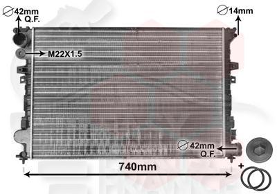 RADIA 1.9 D A/CLIM - 1.9 TD/2.0 HDI +/- CLIM - 670 X 446 X 32 Pour FIAT SCUDO - FT190 10/95→12/03