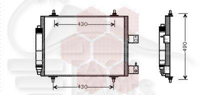 CONDENSEUR ESSENCE 595 X 451 X 16 Pour FIAT SCUDO - FT192 12/06→