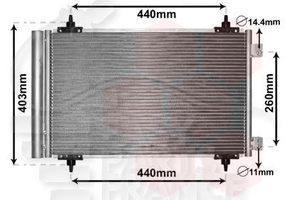 CONDENSEUR DIESEL 560 X 361 X 16 Pour PEUGEOT EXPERT/TRAVELLER - PG193 04/16→