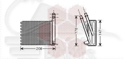 RADIA DE CHAUF TT TYPES AR 150 X 139 X 42 Pour PEUGEOT EXPERT/TRAVELLER - PG193 04/16→