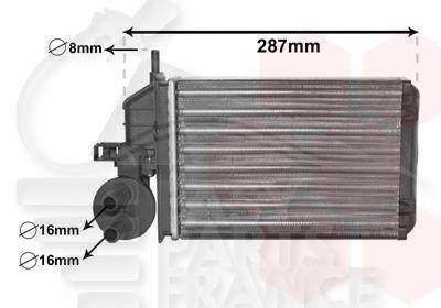 RADIA DE CHAUF TT TYPES 216 X 158 X 42 Pour FIAT SEICENTO - FT211 05/00→