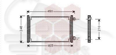 CONDENSEUR TT TYPES 414 X 240 X 18 Pour FIAT SEICENTO - FT211 05/00→