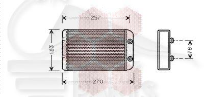 RADIA DE CHAUF TT TYPES 220 X 156 X 33 Pour FIAT STILO 3 PTES - FT230 10/01→