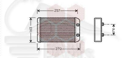 RADIA DE CHAUF TT TYPES 220 X 156 X 33 Pour FIAT STILO 5 PTES - FT231 10/01→