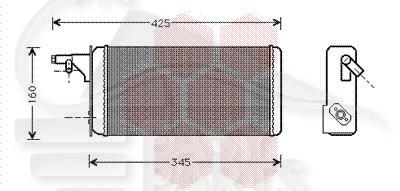 RADIA DE CHAUF TT TYPES M/MAGNETI 300 X 160 X 42 Pour IVECO DAILY - IV011 01/90→04/96
