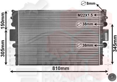 RADIA 2.8 D/TDI KW78 S/CLIM →02 650 X 440 X 28 Pour IVECO DAILY - IV013 05/99→05/06