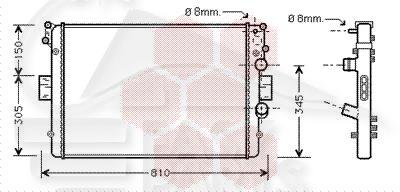 RADIA 2.8 D/TD A/CLIM 02 → 649 X 440 X 28 Pour IVECO DAILY - IV013 05/99→05/06