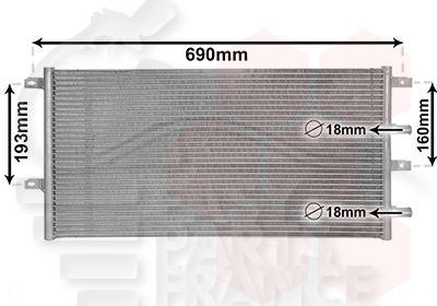 RADIA TT TYPES EXTRA COOLER 600 X 318 X 16 Pour IVECO DAILY - IV017 06/14→10/19