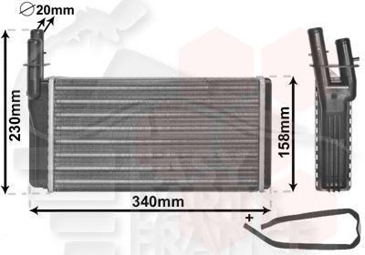 RADIA DE CHAUF TT TYPES 281 x 158 x 42 Pour LANCIA KAPPA - LA031 09/98→