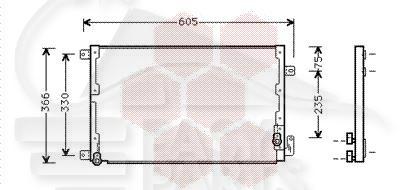 CONDENSEUR 2.4 JTD 10V 526 X 366 X 22 Pour LANCIA KAPPA - LA031 09/98→