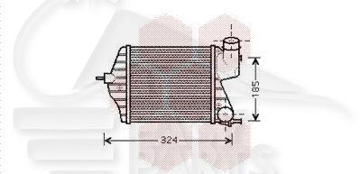 ECHANGEUR 1.9 JTD 193 X 207 X 64 Pour LANCIA MUSA - LA050 01/04→12/06
