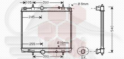 RADIA 2.0 16V BA 465 X 563 X 27 Pour LANCIA PHEDRA - LA060 06/02→