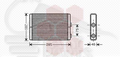 RADIA DE CHAUF TT TYPES AV 250 X 180 X 33 Pour LANCIA PHEDRA - LA060 07/02→