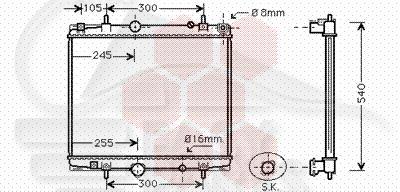 RADIA 2.0 16V BA 465 X 563 X 27 Pour LANCIA THESIS - LA080 07/02→