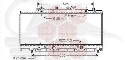 RADIA 1.4I 12V A/CLIM 270 X 757 X 27 Pour LANCIA YPSILON - LA090 12/95→08/00