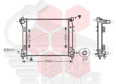 RADIA 0.9I - 1.3 D 480 X 395 X 27 Pour LANCIA YPSILON - LA094 09/11→08/15