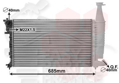 RADIA 1.1 ESS + CLIM 1.4/1.6/1.8 ESS +/- CLIM 610 X 377 X 30 Pour PEUGEOT PARTNER - PG210 07/96→12/02