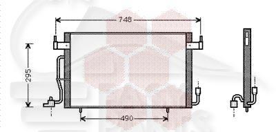 CONDENSEUR DE CLIM 650 X 340 X 20 1.8/1.9 DIES - 2.0 HDI Pour PEUGEOT PARTNER - PG210 07/96→12/02