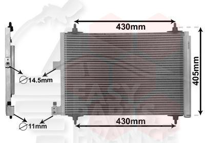 CONDENSEUR TT TYPES 520 X 362 X 16 Pour PEUGEOT PARTNER - PG211 01/03→03/08