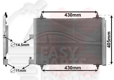 CONDENSEUR TT TYPES 520 X 362 X 16 Pour PEUGEOT PARTNER - PG211 01/03→03/08