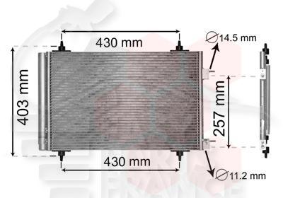 CONDENSEUR 1.6I 535 X 361 X 12 Pour CITROEN BERLINGO - CT033 04/08→03/12