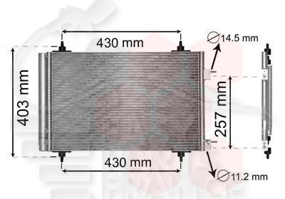 CONDENSEUR 1.6I 535 X 361 X 12 Pour PEUGEOT PARTNER - PG212 04/08→12/11