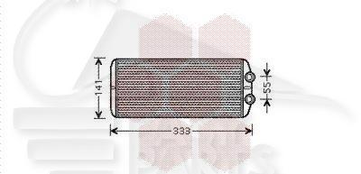 RADIA DE CHAUF TT TYPES 290 X 131 X 27 Pour PEUGEOT PARTNER - PG212 04/08→12/11