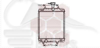 RADIA 1.0 VTI S/CLIM 374 X 340 X 18 Pour CITROEN C1 - CT043 05/14→
