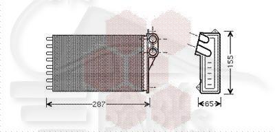 RADIA DE CHAUF TT TYPES 250 X 140 X 42 Pour CITROEN C3 - CT060 04/02→09/05