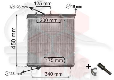 RADIA 1.4/1.6 VTI BM 380 X 415 X 34 Pour CITROEN C3 - CT062 11/09→03/13