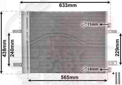 CONDENSEUR TT TYPES 540 X 430 X 16 Pour CITROEN C4 PICASSO - CT094 07/13→08/16