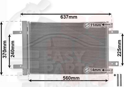 CONDENSEUR TT TYPES 535 X 364 X 12 Pour CITROEN C4 PICASSO - CT094 07/13→08/16