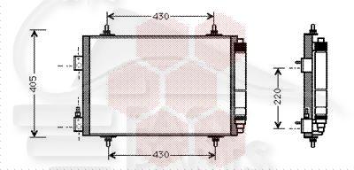 CONDENSEUR TT TYPES 515 X 370 X 17 Pour CITROEN C5 - CT100 03/01→08/04