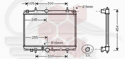 RADIA 1.8/2.0 16V - 2.0 HDI BA S/CLIM 375 X 565 X 27 Pour CITROEN C5 - CT100 03/01→09/04
