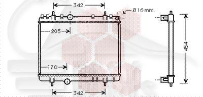 RADIA 1.6 HDI MOT 9HZ DV6TED4 380 X 558 X 27 Pour CITROEN C5 - CT102 01/08→09/10