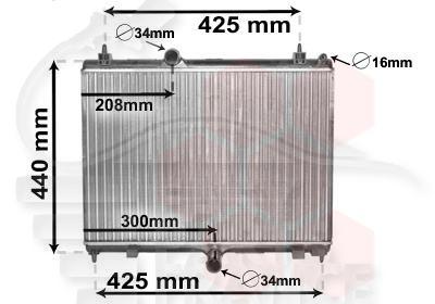 RADIA 1.6 VTI/TPH - 1.6 HDI 380 X 562 X 23 Pour CITROEN C5 - CT103 01/11→