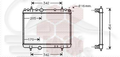RADIA 1.6 HDI MOT 9HZ DV6TED4 380 X 558 X 27 Pour CITROEN C5 - CT103 01/11→